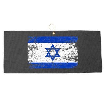 Support Israel I Stand With Israel Israeli Flag Large Microfiber Waffle Golf Towel