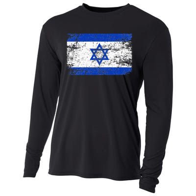 Support Israel I Stand With Israel Israeli Flag Cooling Performance Long Sleeve Crew