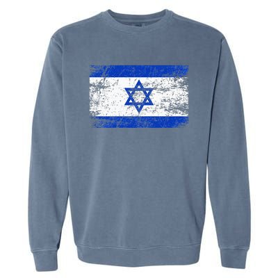 Support Israel I Stand With Israel Israeli Flag Garment-Dyed Sweatshirt