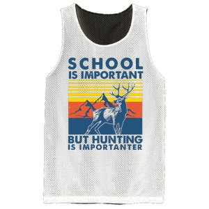 School Is Important But Hunting Is Importanter Deer Hunting Mesh Reversible Basketball Jersey Tank