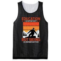 Skiing Is Importanter Funny But Skiing Mesh Reversible Basketball Jersey Tank