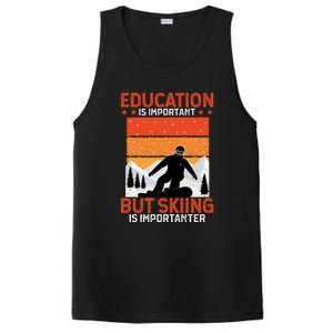 Skiing Is Importanter Funny But Skiing PosiCharge Competitor Tank