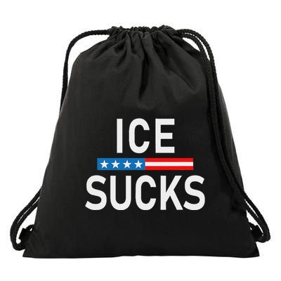 Support Immigrants Ice Sucks Drawstring Bag