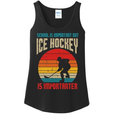 School Important Ice Hockey Importanter Funny Ladies Essential Tank