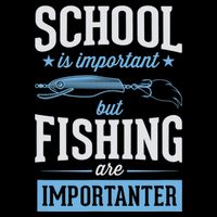 School Is Important But Fishing Is Importanter Impact Tech Backpack