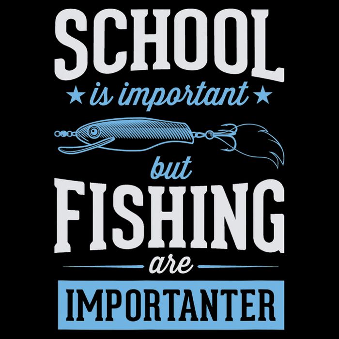 School Is Important But Fishing Is Importanter Impact Tech Backpack