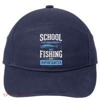 School Is Important But Fishing Is Importanter 7-Panel Snapback Hat