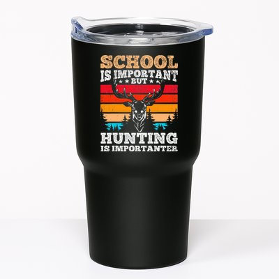 School Is Important But Hunting Is Importanter Hunting Tumbler