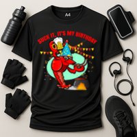 Suck It It's My Birthday Funny Crawfish Boil Birthday Cooling Performance Crew T-Shirt