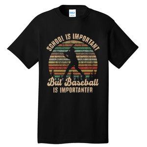 School Is Important But Baseball Is Importanter For Kids Tall T-Shirt