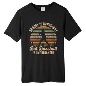 School Is Important But Baseball Is Importanter For Kids Tall Fusion ChromaSoft Performance T-Shirt