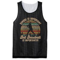 School Is Important But Baseball Is Importanter For Kids Mesh Reversible Basketball Jersey Tank