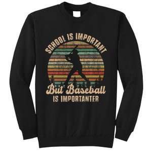 School Is Important But Baseball Is Importanter For Kids Tall Sweatshirt