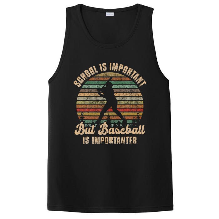 School Is Important But Baseball Is Importanter For Kids PosiCharge Competitor Tank