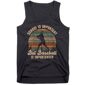 School Is Important But Baseball Is Importanter For Kids Tank Top