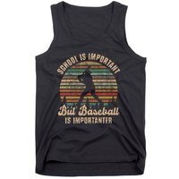 School Is Important But Baseball Is Importanter For Kids Tank Top