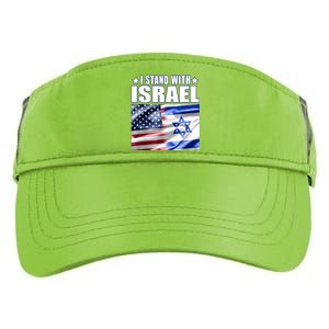 Support Israel I Stand With Israel Us Israel Flag Combined Adult Drive Performance Visor