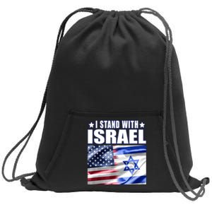 Support Israel I Stand With Israel Us Israel Flag Combined Sweatshirt Cinch Pack Bag