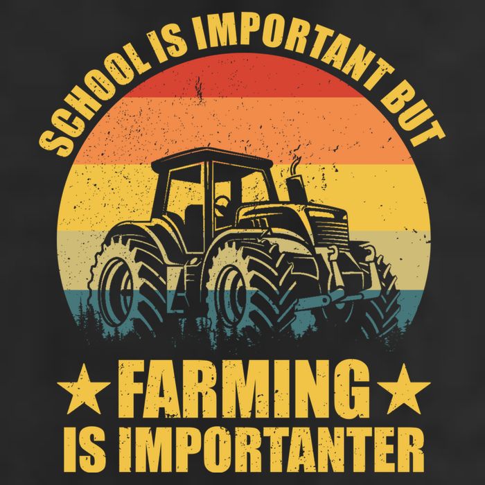 School Is Important Farming Is Importanter Golf Towel