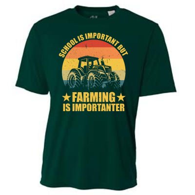 School Is Important Farming Is Importanter Cooling Performance Crew T-Shirt