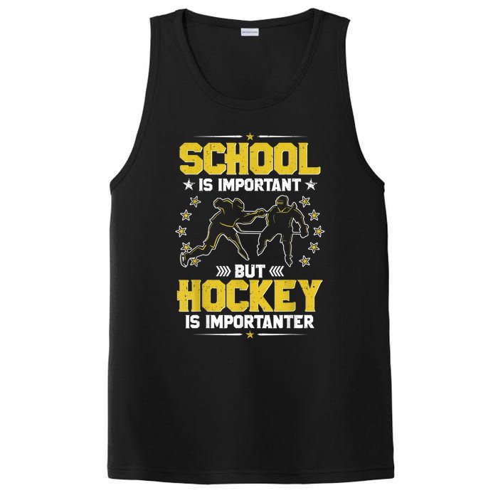 School Is Important But Hockey Is Importanter Hockey Tee PosiCharge Competitor Tank