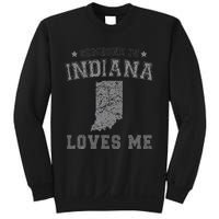 Someone In Indiana Loves Me Heart Vintage State Sweatshirt