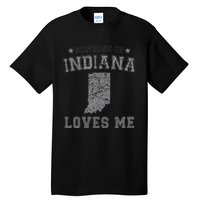 Someone In Indiana Loves Me Heart Vintage State Tall T-Shirt