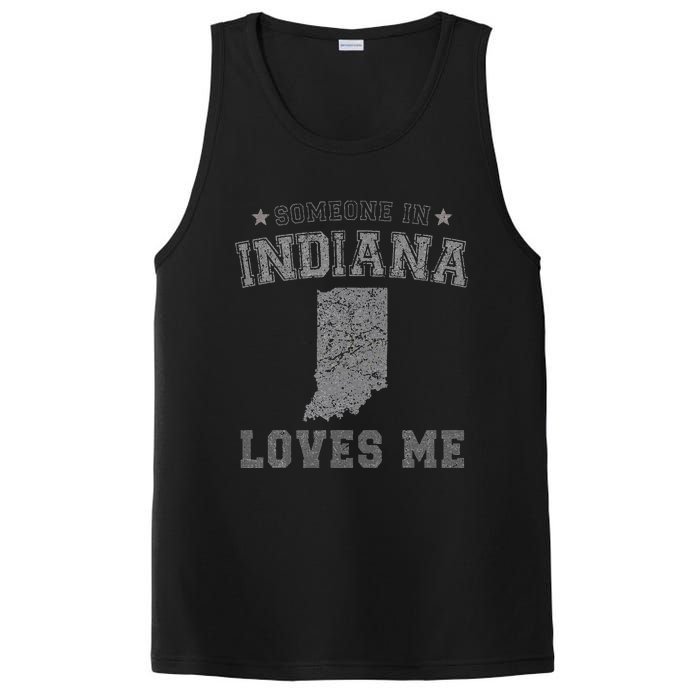 Someone In Indiana Loves Me Heart Vintage State PosiCharge Competitor Tank