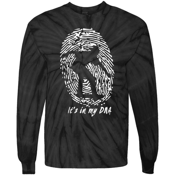 Skateboarding ItS In My Dna Gift For Skaters Tie-Dye Long Sleeve Shirt