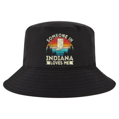Someone In Indiana Loves Me Retro Indiana Cool Comfort Performance Bucket Hat