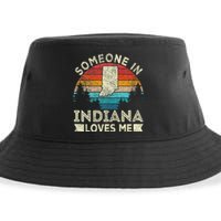 Someone In Indiana Loves Me Retro Indiana Sustainable Bucket Hat