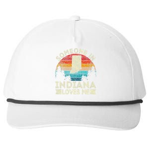 Someone In Indiana Loves Me Retro Indiana Snapback Five-Panel Rope Hat