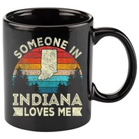 Someone In Indiana Loves Me Retro Indiana 11oz C Handle Ceramic Mug