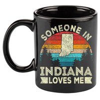 Someone In Indiana Loves Me Retro Indiana 11oz C Handle Ceramic Mug