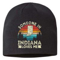 Someone In Indiana Loves Me Retro Indiana Sustainable Beanie