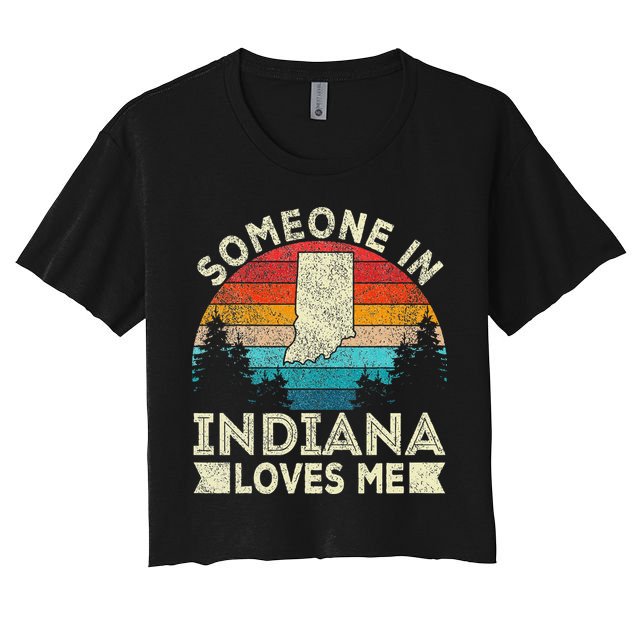 Someone In Indiana Loves Me Retro Indiana Crop Top