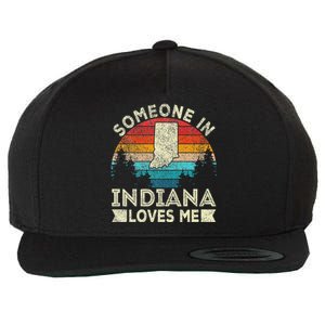 Someone In Indiana Loves Me Retro Indiana Wool Snapback Cap