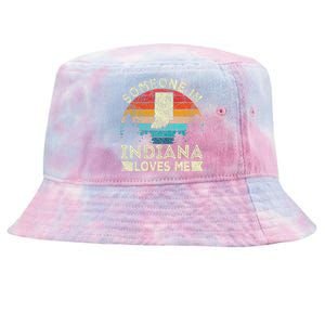 Someone In Indiana Loves Me Retro Indiana Tie-Dyed Bucket Hat