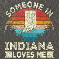 Someone In Indiana Loves Me Retro Indiana Cotton Canvas Backpack