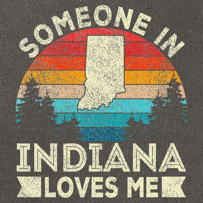 Someone In Indiana Loves Me Retro Indiana Cotton Canvas Backpack