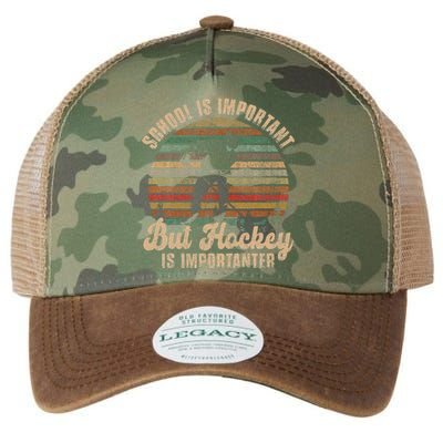 School Is Important But Hockey Is Importanter Legacy Tie Dye Trucker Hat