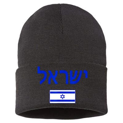 Support Israel I Stand With Israel Israel Flag Sustainable Knit Beanie