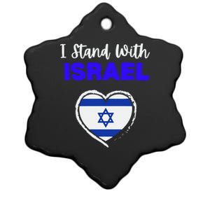 Support Israel I Stand With Israel Israeli Flag Ceramic Star Ornament