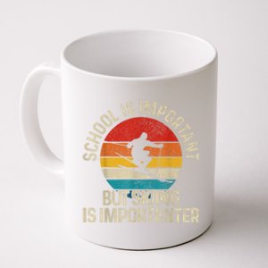 School Is Important But Skiing Is Importanter Funny Ski Gift Coffee Mug