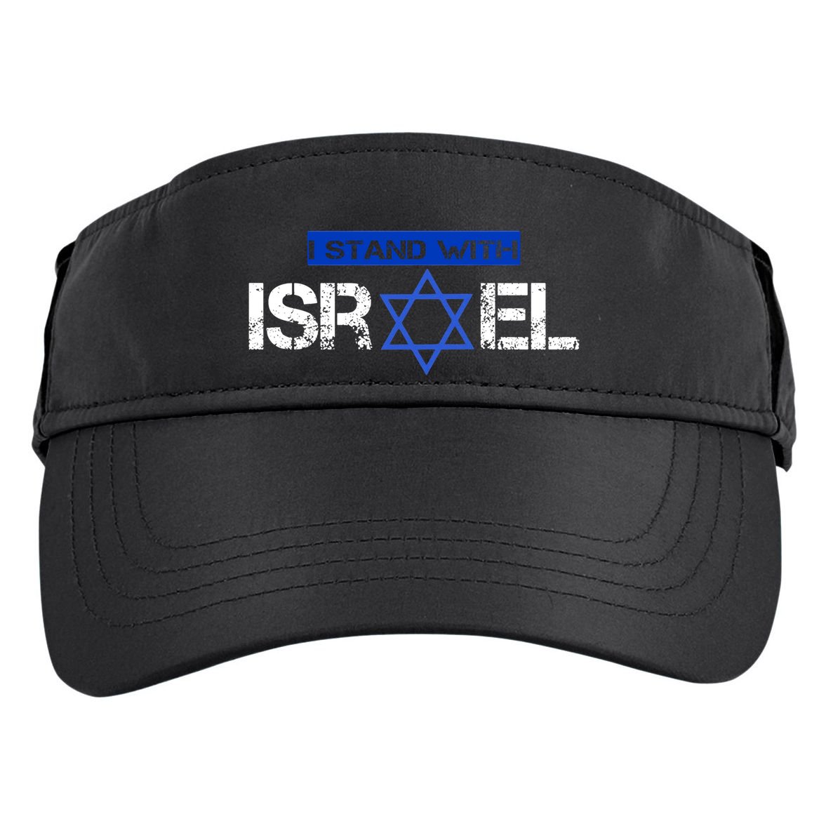 Support Israel I Stand With Israel Israeli Flag Design Adult Drive Performance Visor