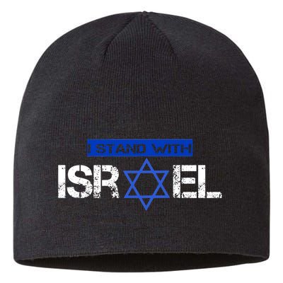 Support Israel I Stand With Israel Israeli Flag Design Sustainable Beanie