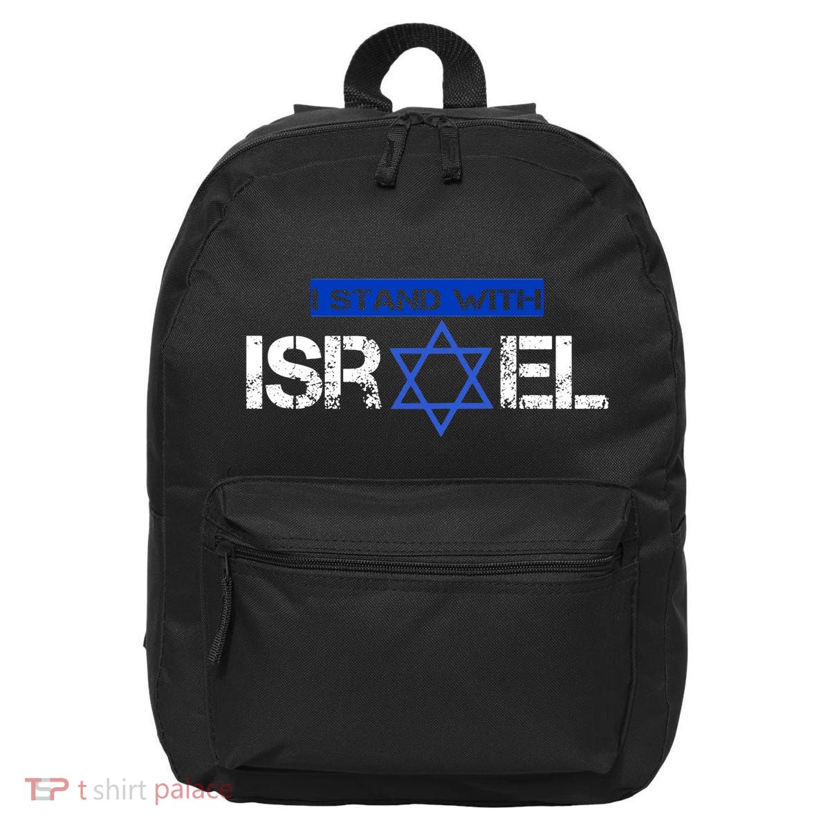 Support Israel I Stand With Israel Israeli Flag Design 16 in Basic Backpack
