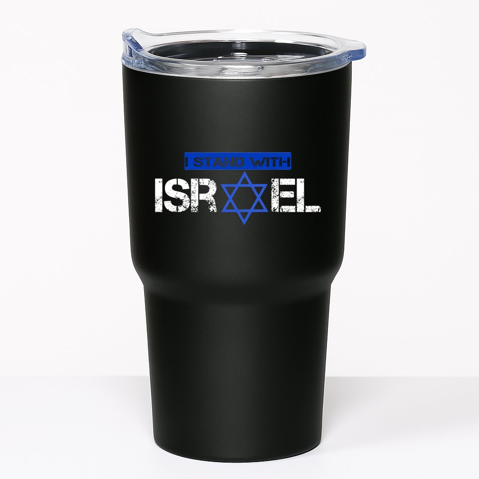 Support Israel I Stand With Israel Israeli Flag Design Tumbler