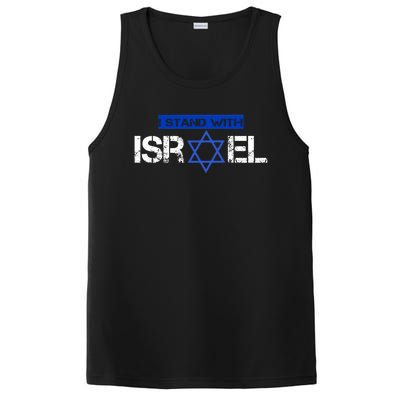 Support Israel I Stand With Israel Israeli Flag Design PosiCharge Competitor Tank