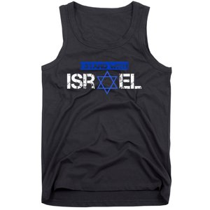 Support Israel I Stand With Israel Israeli Flag Design Tank Top